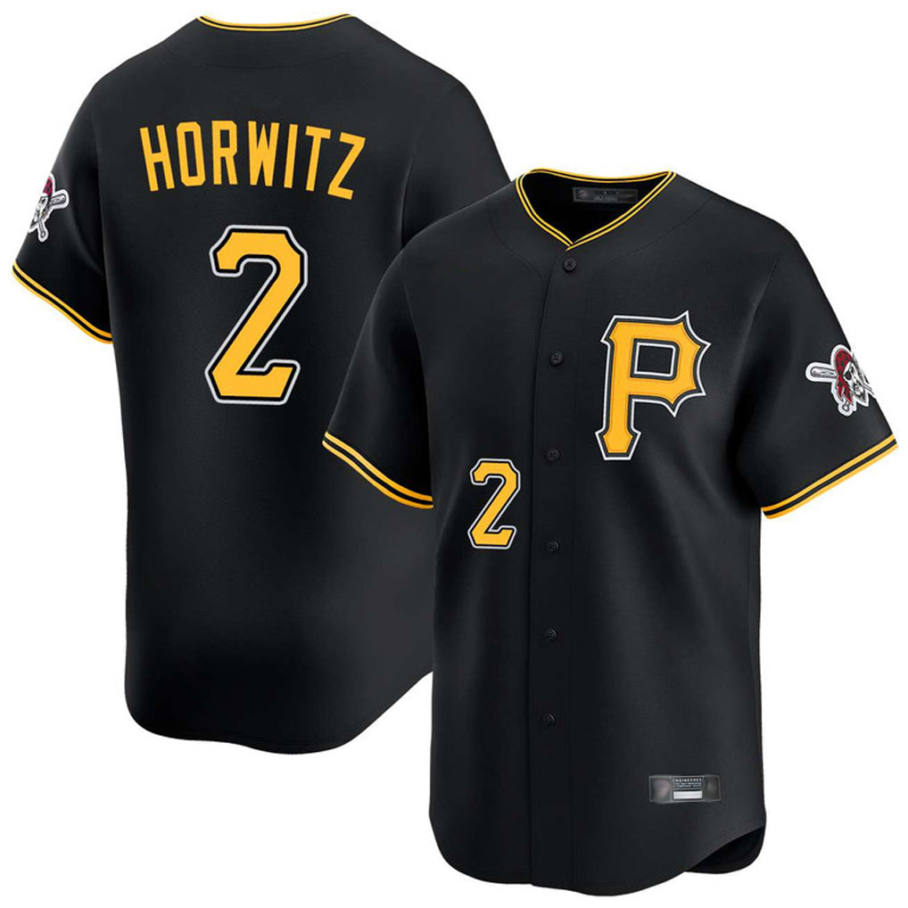 Rebec P.Pirates #2 Spencer Horwitz Player Black Alternate Limited Game Stitched Jerseys