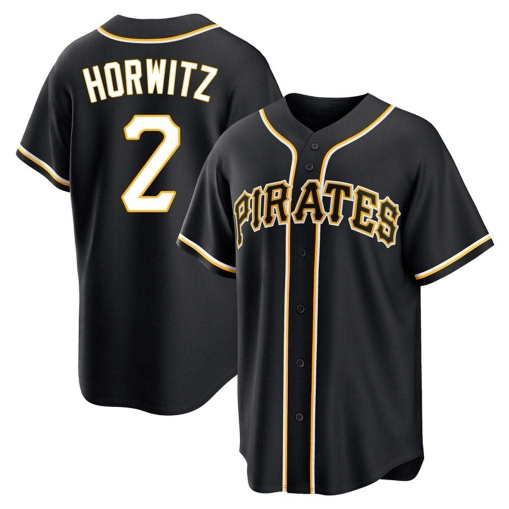 Rebec P.Pirates #2 Spencer Horwitz Player Black Fashion Out Home Game Stitched Jerseys