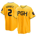 Rebec P.Pirates #2 Spencer Horwitz Player Gold City Connect Home Game Stitched Jerseys