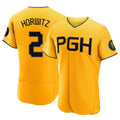 Rebec P.Pirates #2 Spencer Horwitz Player Gold City Connect Home Limited Elite Stitched Jerseys