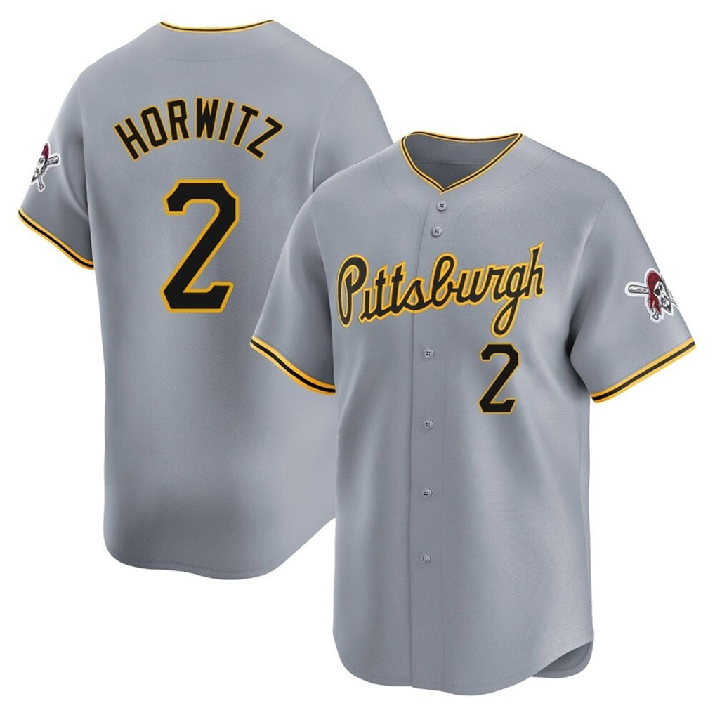 Rebec P.Pirates #2 Spencer Horwitz Player Gray Road Home Limited Stitched Jerseys