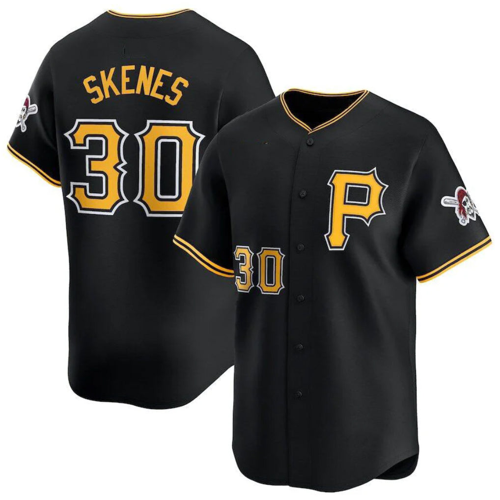 Rebec P.Pirates #30 Paul Skenes Player Black Alt Limited Home Stitched Jerseys