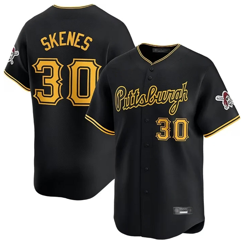 Rebec P.Pirates #30 Paul Skenes Player Black Home Limited Stitched Jerseys
