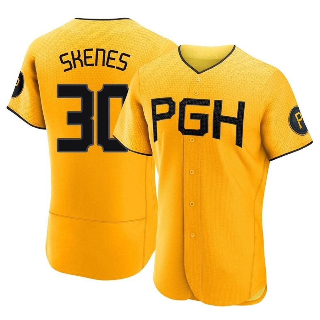 Rebec P.Pirates #30 Paul Skenes Player Gold City Connect Home Limited Elite Stitched Jerseys