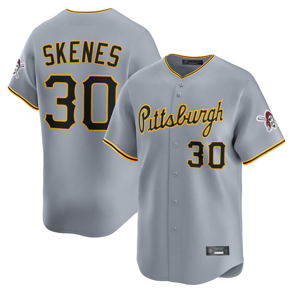 Rebec P.Pirates #30 Paul Skenes Player Gray Road Home Limited Stitched Jerseys