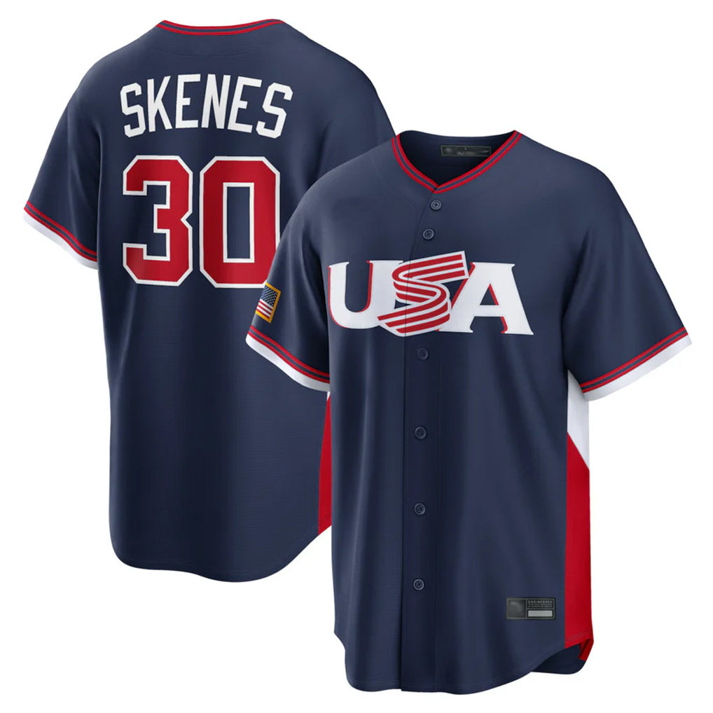 Rebec P.Pirates #30 Paul Skenes Player Navy USA 2026 World Classic Home Limited Stitched Jerseys