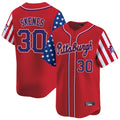 Rebec P.Pirates #30 Paul Skenes Player Red 2025 Independence Day Vapor Premier Limited Stitched Jerseys