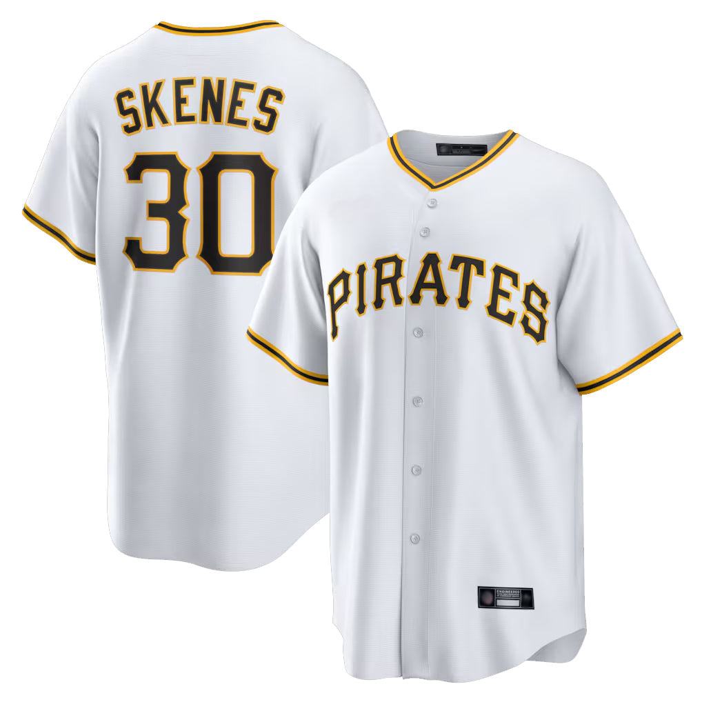 Rebec P.Pirates #30 Paul Skenes Player White Home Game Stitched Jerseys