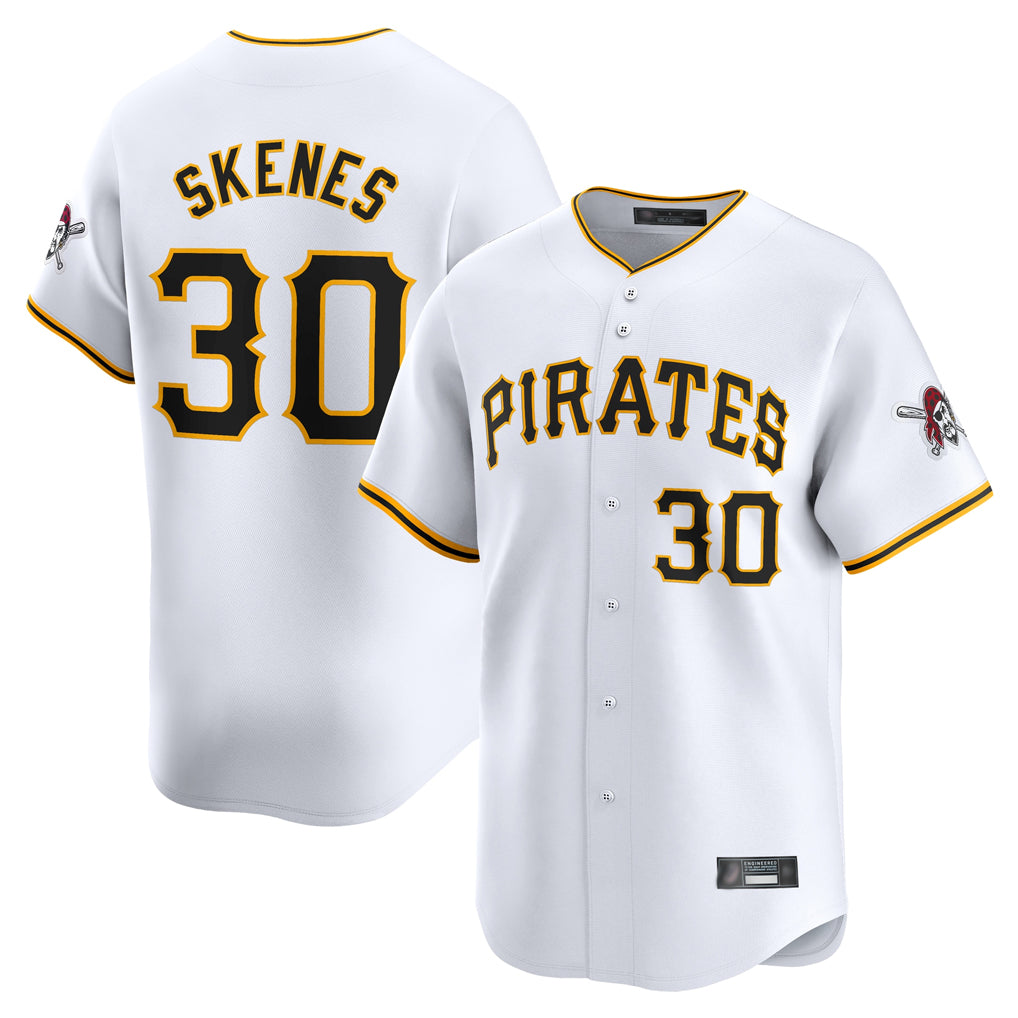 Rebec P.Pirates #30 Paul Skenes Player White Home Limited Stitched Jerseys