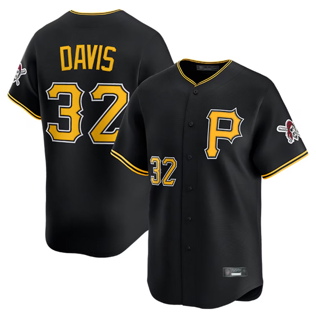 Rebec P.Pirates #32 Henry Davis Player Black Alternate Limited Game Stitched Jerseys