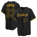 Rebec P.Pirates #32 Henry Davis Player Black Snake Skin City Home Limited Stitched Jerseys