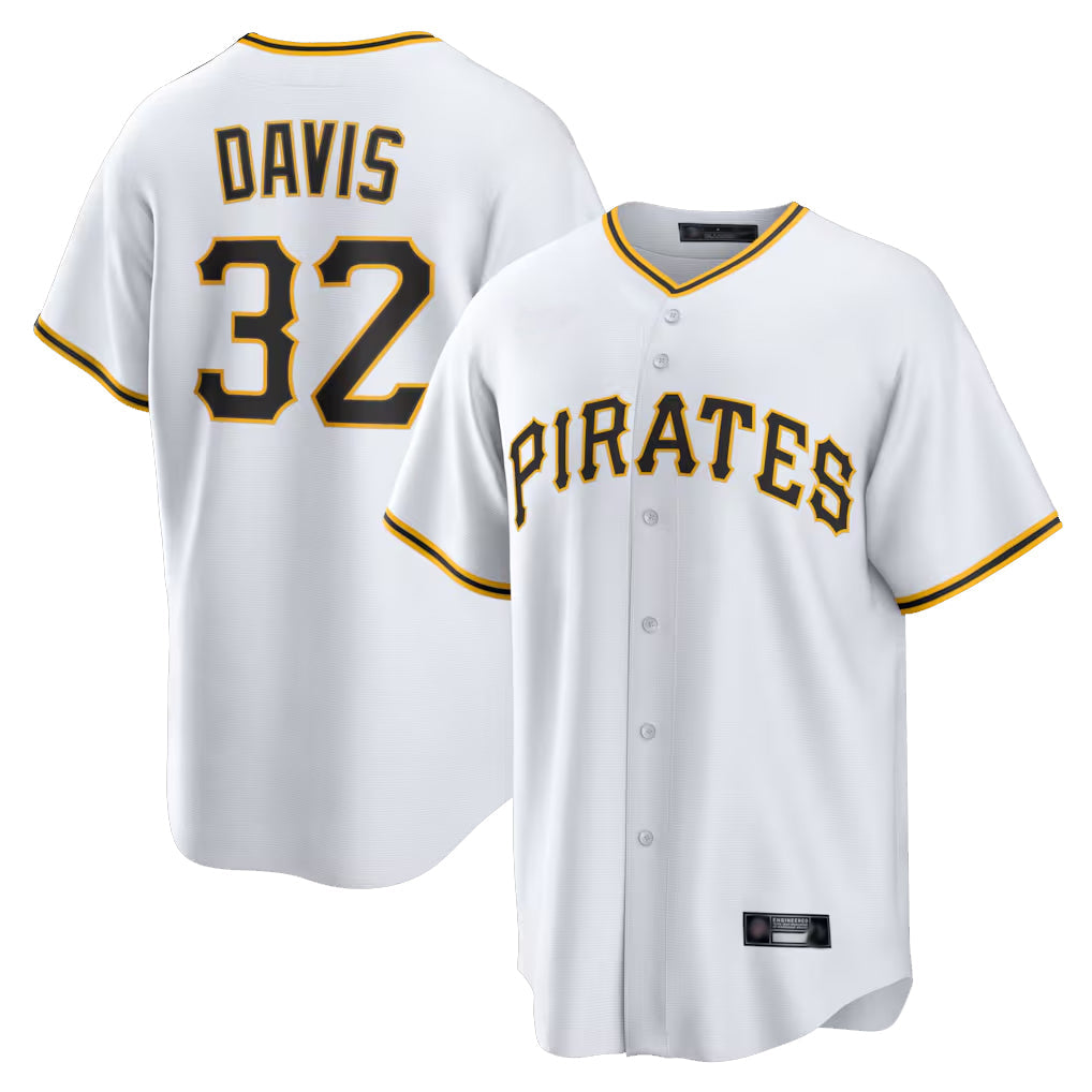 Rebec P.Pirates #32 Henry Davis Player White Home Game Stitched Jerseys
