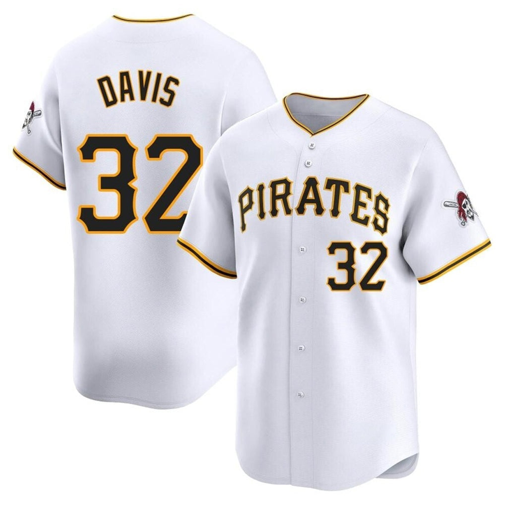 Rebec P.Pirates #32 Henry Davis Player White Home Limited Stitched Jerseys
