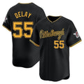 Rebec P.Pirates #55 Jason Delay Player Black Alt Home Limited Stitched Jerseys