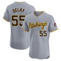 Rebec P.Pirates #55 Jason Delay Player Gray Road Home Limited Elite Stitched Jerseys