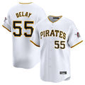 Rebec P.Pirates #55 Jason Delay Player White Home Limited Stitched Jerseys