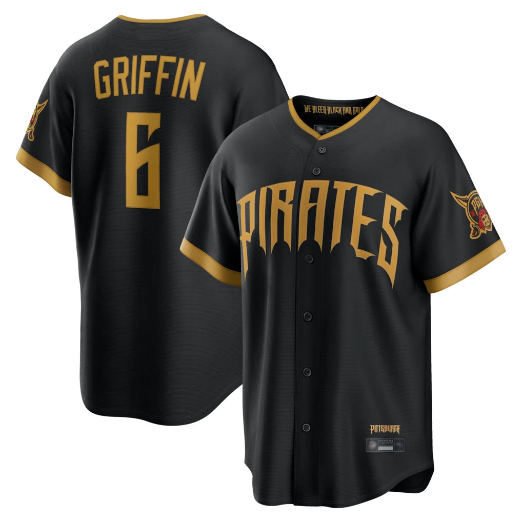 Rebec P.Pirates #6 Konnor Griffin Player Black 2026 City Connect Home Game Stitched Jerseys