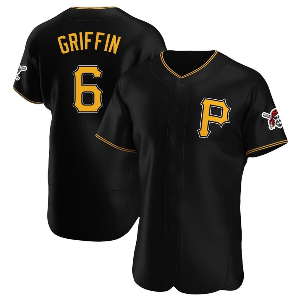 Rebec P.Pirates #6 Konnor Griffin Player Black Alternate 2025 Home Limited Elite Stitched Jerseys