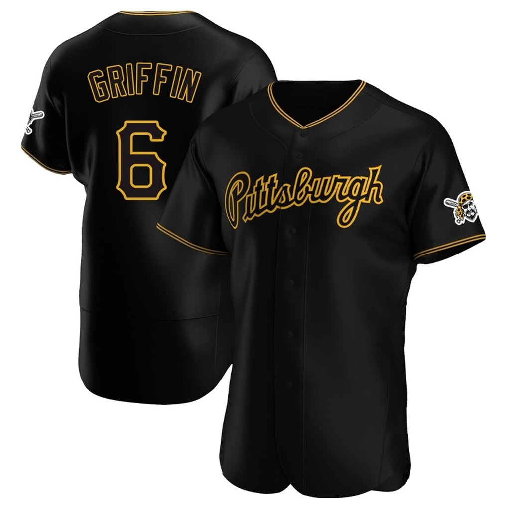 Rebec P.Pirates #6 Konnor Griffin Player Black Home Limited Elite Stitched Jerseys