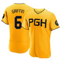 Rebec P.Pirates #6 Konnor Griffin Player Gold City Connect Home Limited Elite Stitched Jerseys