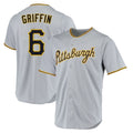 Rebec P.Pirates #6 Konnor Griffin Player Gray Road Home Game Stitched Jerseys