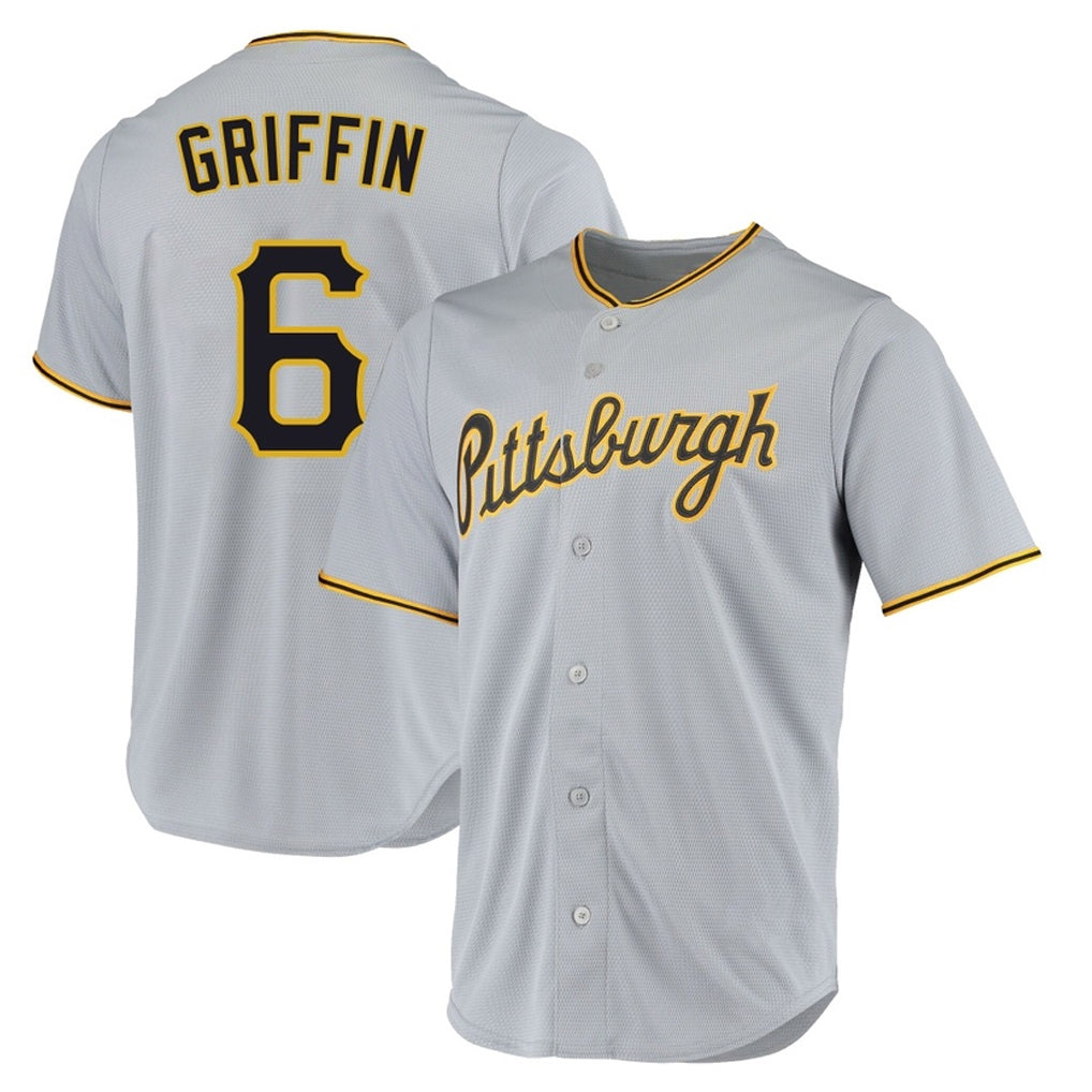 Rebec P.Pirates #6 Konnor Griffin Player Gray Road Home Game Stitched Jerseys