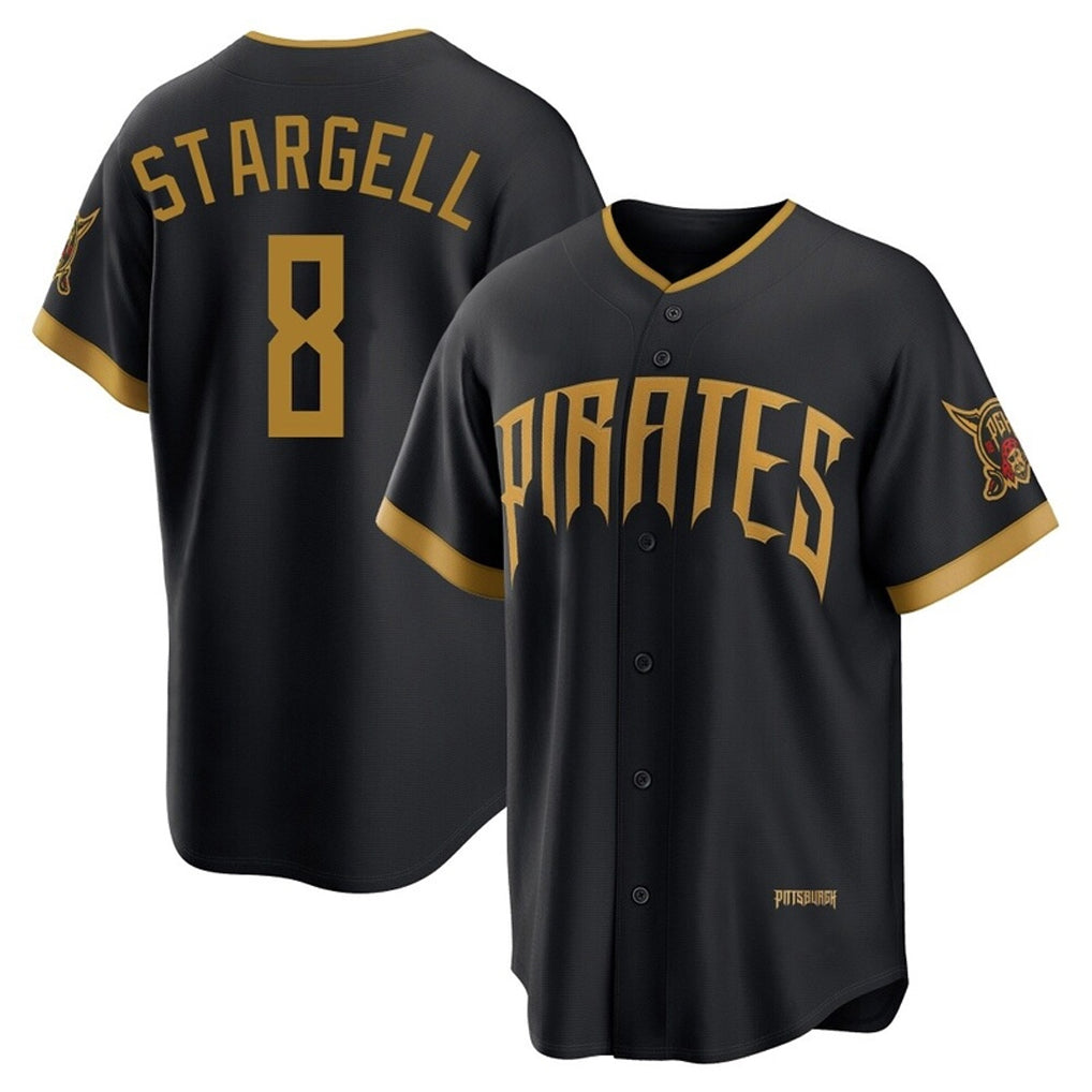 Rebec P.Pirates #8 Willie Stargell Player Black 2026 City Connect Home Limited Stitched Jerseys