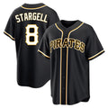 Rebec P.Pirates #8 Willie Stargell Player Black Fashion Out Home Game Stitched Jerseys