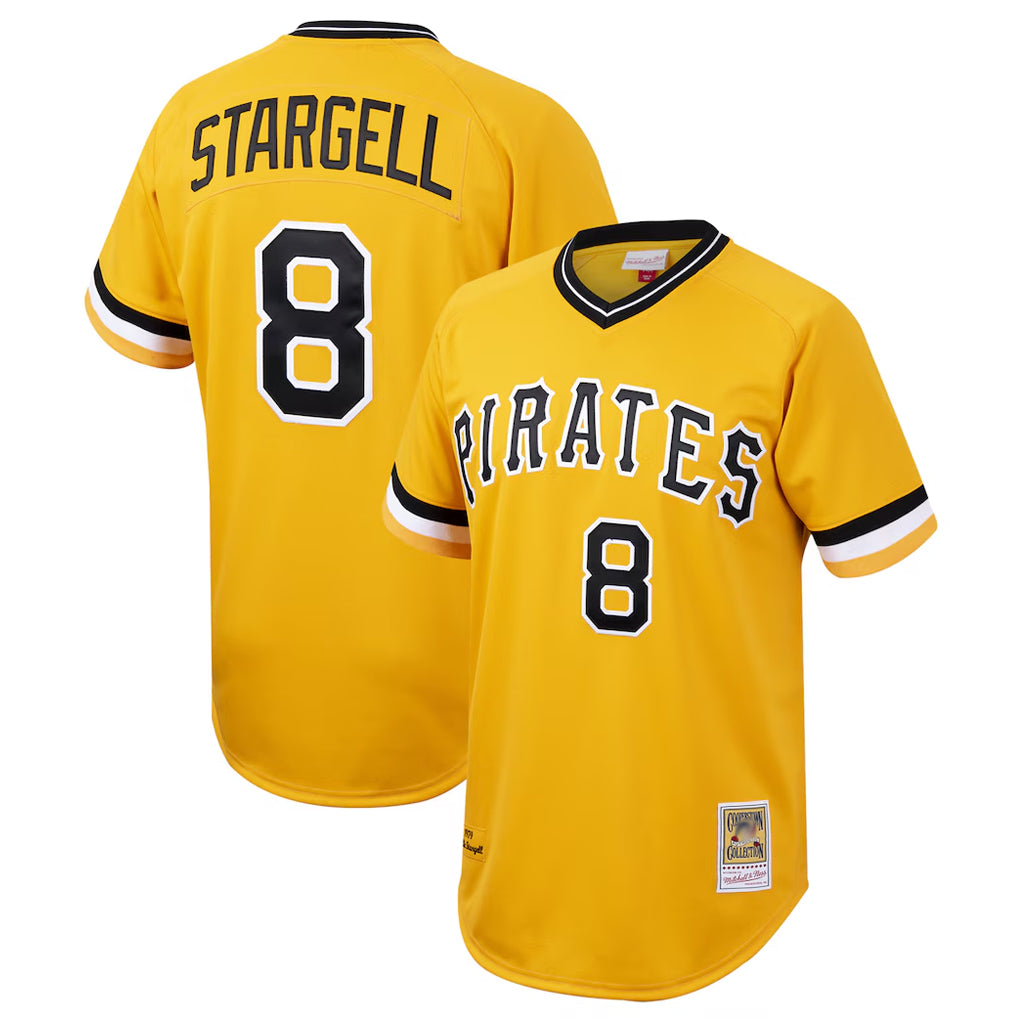 Rebec P.Pirates #8 Willie Stargell Player Gold Mitchell & Ness Cooperstown Collection 1979 Limited Stitched Jerseys