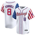 Rebec P.Pirates #8 Willie Stargell Player White 2025 Independence Day Vapor Premier Limited Stitched Jerseys