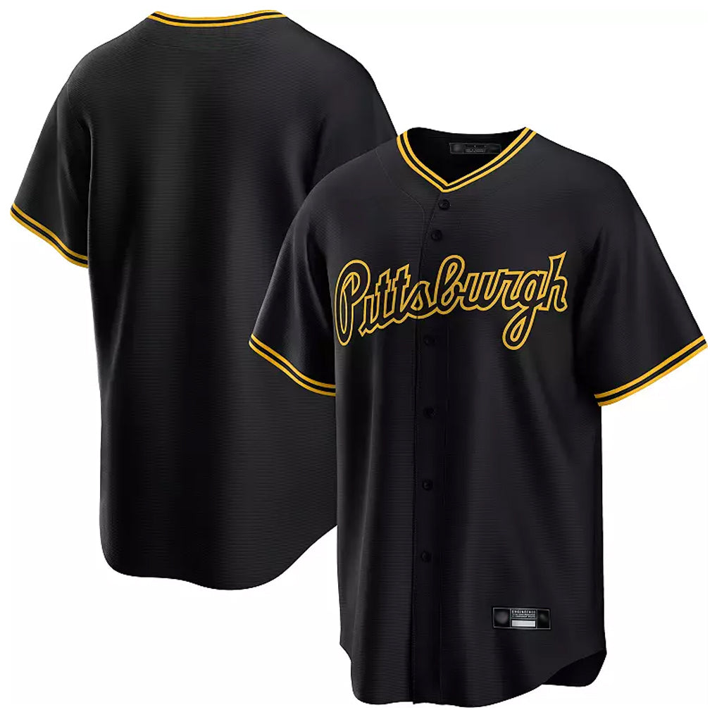 Rebec P.Pirates Blank Player Black Alt Home Limited Stitched Jerseys