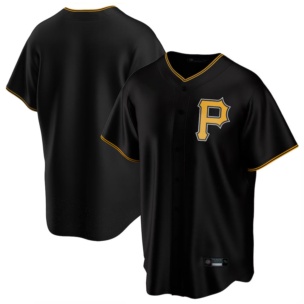 Rebec P.Pirates Blank Player Black Alternate 2025 Home Game Stitched Jerseys