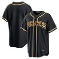 Rebec P.Pirates Blank Player Black Fashion Out Home Game Stitched Jerseys