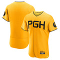 Rebec P.Pirates Blank Player Gold City Connect Home Limited Stitched Jerseys