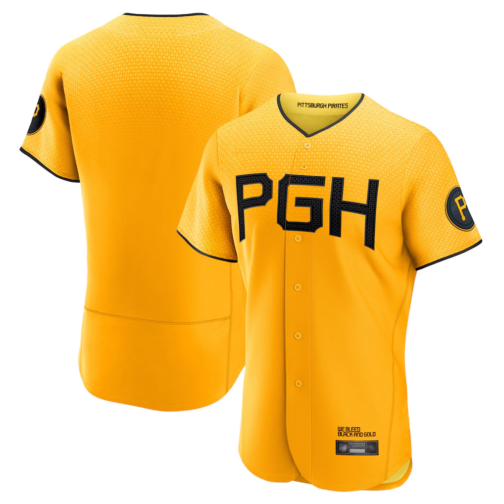 Rebec P.Pirates Blank Player Gold City Connect Home Limited Stitched Jerseys