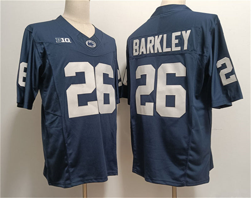 Rebec P.State Nittany Lions #26 Saquon Barkley Navy cStitched Jersey College Jerseys