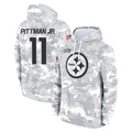 Rebec P.Steelers #11 Michael Pittman Jr. Player Arctic Camo Limited Salute to Service Pullover Hoodies Game Stitched Jerseys