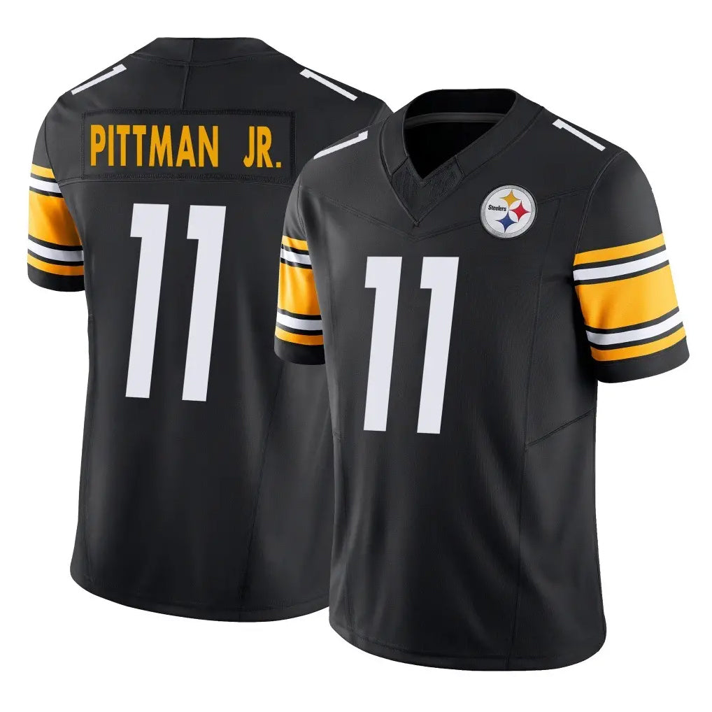Rebec P.Steelers #11 Michael Pittman Jr. Player Black Limited Vapor F.U.S.E. Home Game Stitched Jerseys