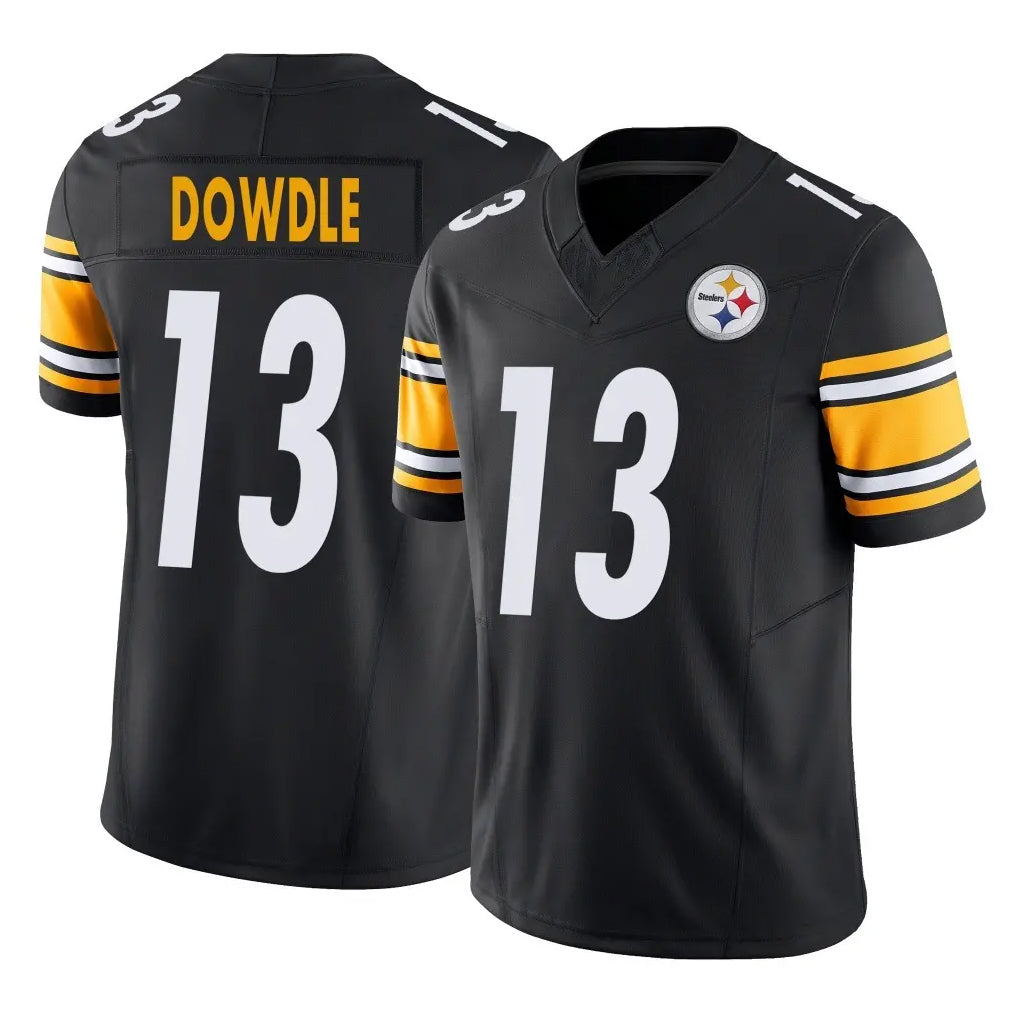 Rebec P.Steelers #13 Rico Dowdle Player Black Limited Vapor F.U.S.E. Home Game Stitched Jerseys