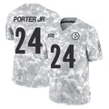 Rebec P.Steelers #24 Joey Porter Jr. Player Arctic Camo Limited Salute To Service Home Game Stitched Jerseys
