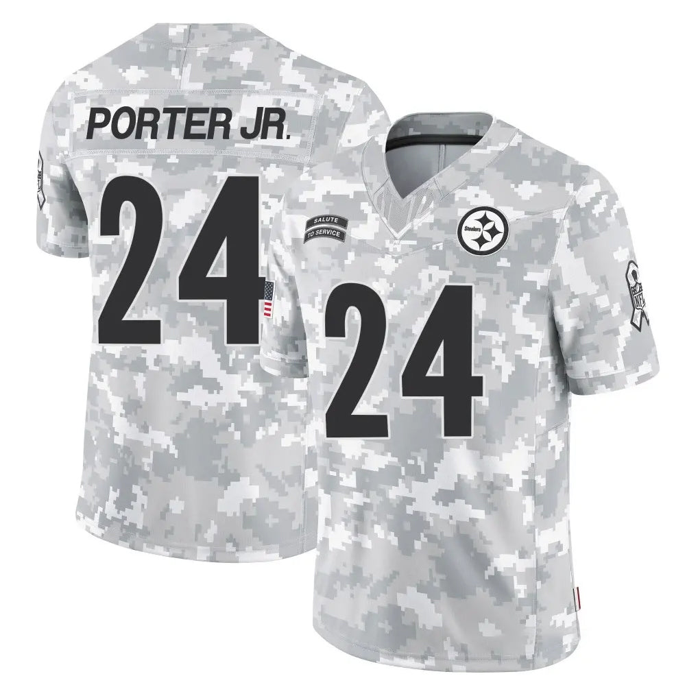Rebec P.Steelers #24 Joey Porter Jr. Player Arctic Camo Limited Salute To Service Home Game Stitched Jerseys