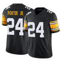 Rebec P.Steelers #24 Joey Porter Jr. Player Black Limited Alternate Vapor F.U.S.E. Home Game Stitched Jerseys