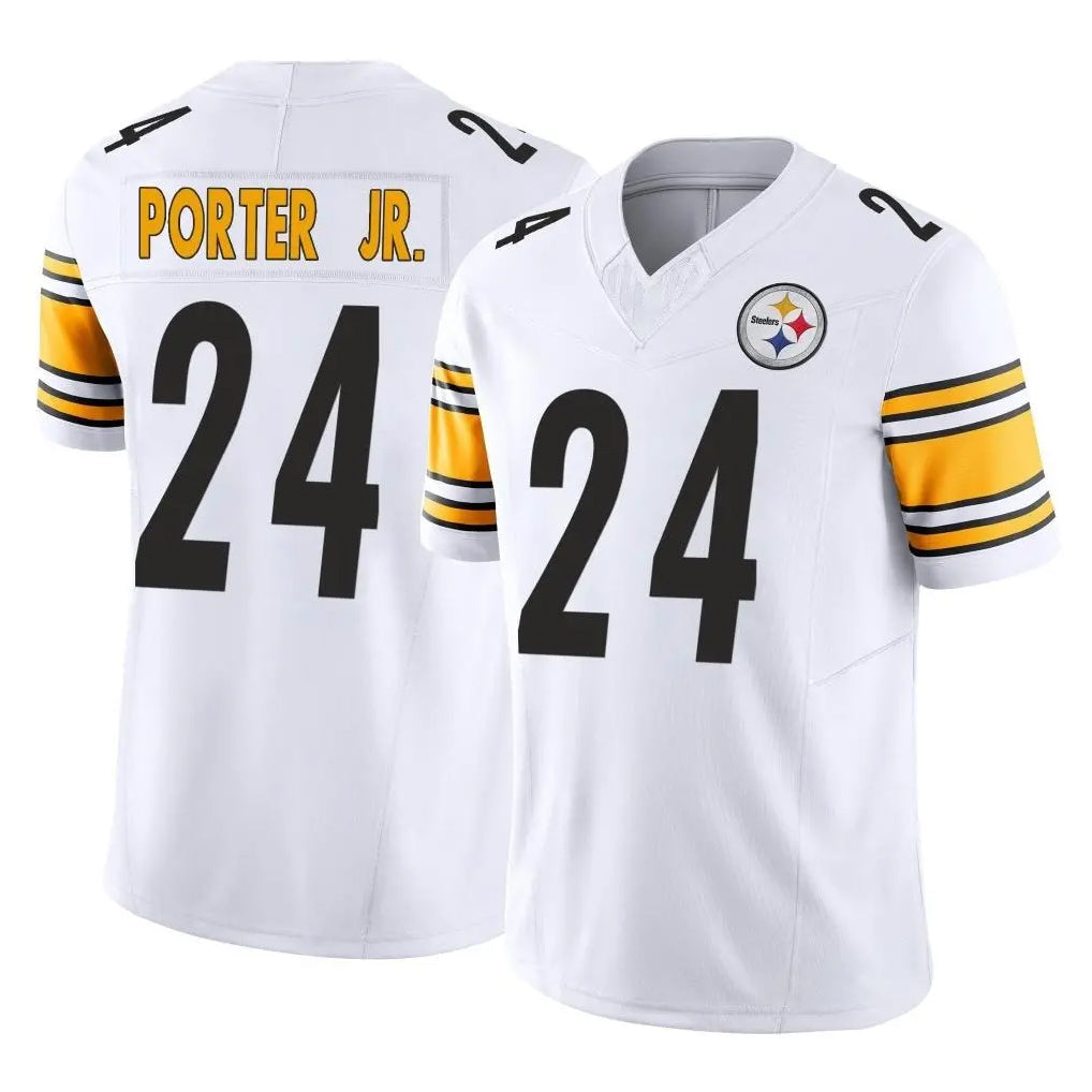 Rebec P.Steelers #24 Joey Porter Jr. Player White Limited Vapor F.U.S.E. Home Game Stitched Jerseys