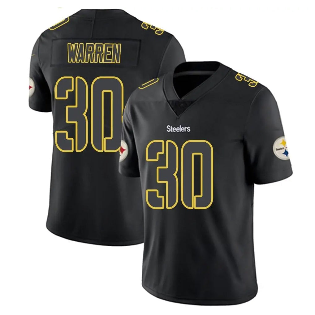Rebec P.Steelers #30 Jaylen Warren Player Black Impact Limited Home Game Stitched Jerseys