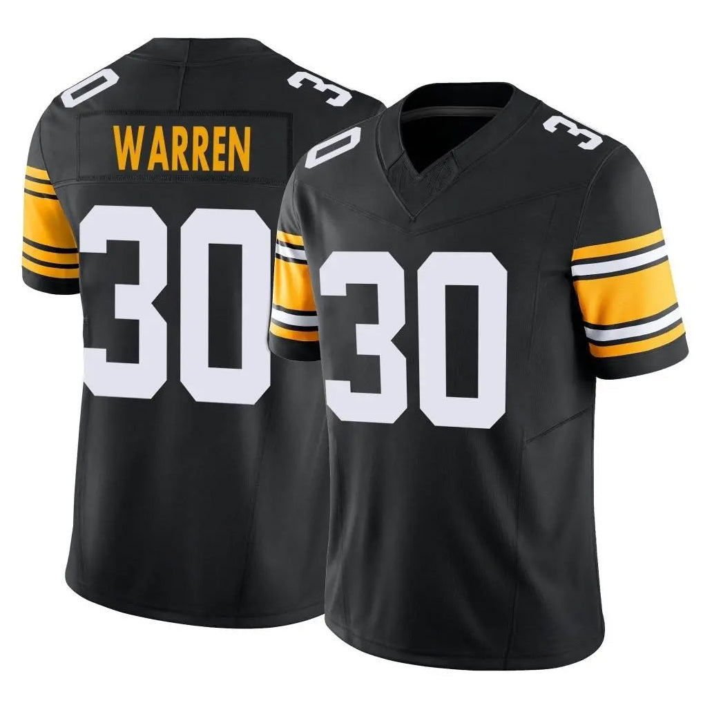 Rebec P.Steelers #30 Jaylen Warren Player Black Limited Alternate Vapor F.U.S.E. Home Game Stitched Jerseys