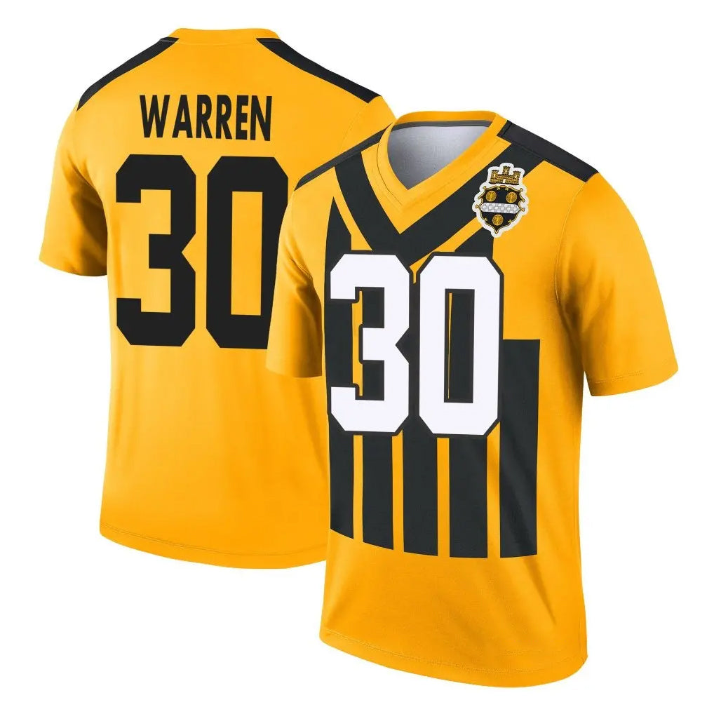 Rebec P.Steelers #30 Jaylen Warren Player Gold Legend Limited 1933 Throwback Performance Home Game Stitched Jerseys