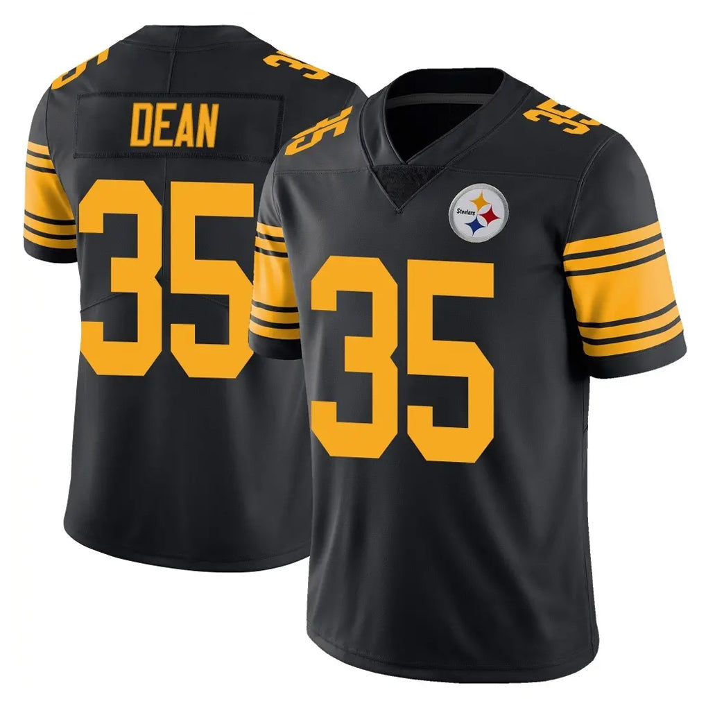 Rebec P.Steelers #35 Jamel Dean Player Black Limited Color Rush Home Game Stitched Jerseys