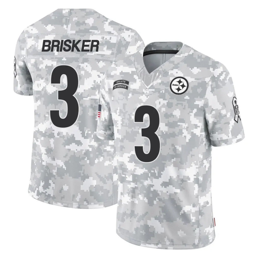 Rebec P.Steelers #3 Jaquan Brisker Player Arctic Camo Limited Salute To Service Home Game Stitched Jerseys