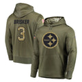 Rebec P.Steelers #3 Jaquan Brisker Player Olive Salute to Service Pullover Hoodie Home Game Stitched Jerseys