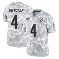 Rebec P.Steelers #4 DK Metcalf Player Arctic Camo Limited Salute To Service Home Game Stitched Jerseys